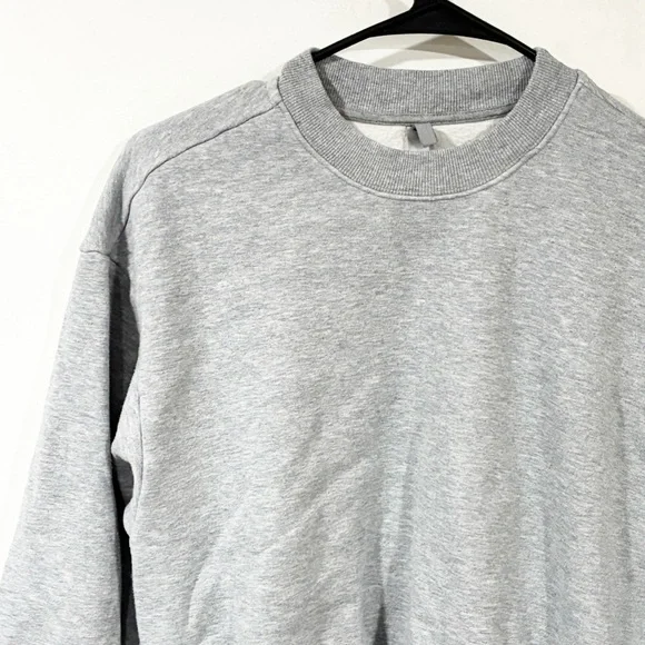 Skims Grey Crewneck Pullover Fleece Lined Sweatshirt Size XS - Picture 2 of 4